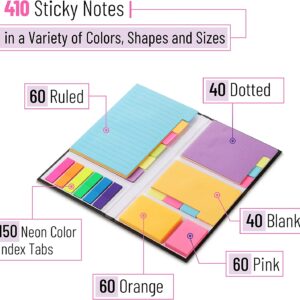 Mr. Pen- Sticky Note Set, 410 Pack, Pastel Colors, Sticky Notes Tabs, Divider Sticky Notes