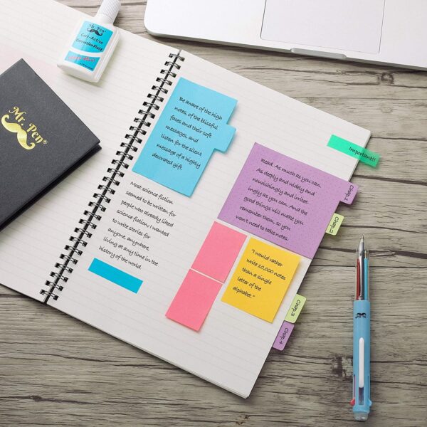 Mr. Pen- Sticky Note Set, 410 Pack, Pastel Colors, Sticky Notes Tabs, Divider Sticky Notes