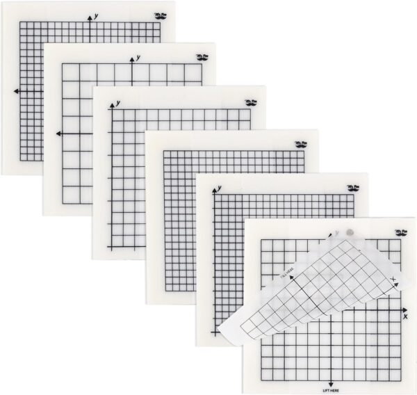 Mr. Pen 3x3in Transparent Graph Paper Sticky Notes, 6 Pads