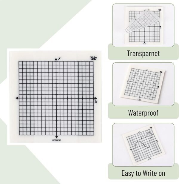 Mr. Pen 3x3in Transparent Graph Paper Sticky Notes, 6 Pads