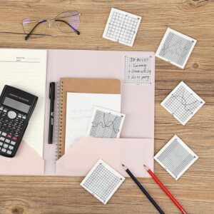 Mr. Pen 3x3in Transparent Graph Paper Sticky Notes, 6 Pads