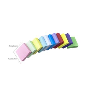 Beautynvta Super Sticky Notes, 11 Sticky Note Pads, 1.5”x1.5”, Bright Colors Self-Stick Pads, Sticky Notes for Vertical Surfaces, Monitors, Walls and Windows, 100 Sheets/pad