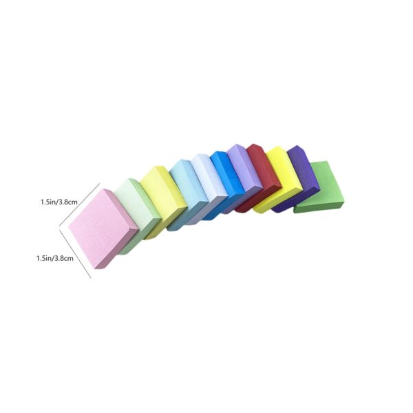 Beautynvta Super Sticky Notes, 11 Sticky Note Pads, 1.5”x1.5”, Bright Colors Self-Stick Pads, Sticky Notes for Vertical Surfaces, Monitors, Walls and Windows, 100 Sheets/pad