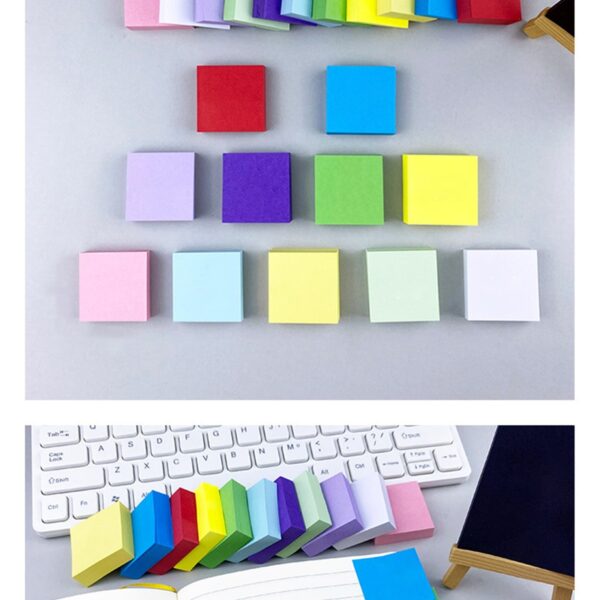 Beautynvta Super Sticky Notes, 11 Sticky Note Pads, 1.5”x1.5”, Bright Colors Self-Stick Pads, Sticky Notes for Vertical Surfaces, Monitors, Walls and Windows, 100 Sheets/pad