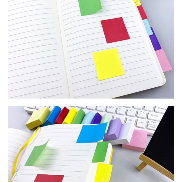 Beautynvta Super Sticky Notes, 11 Sticky Note Pads, 1.5”x1.5”, Bright Colors Self-Stick Pads, Sticky Notes for Vertical Surfaces, Monitors, Walls and Windows, 100 Sheets/pad
