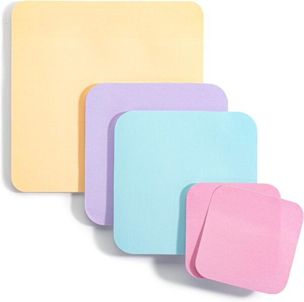 Mr. Pen- Sticky Note Set, 4 Pads, 120 Sheets, Assorted Sizes