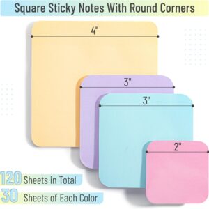 Mr. Pen- Sticky Note Set, 4 Pads, 120 Sheets, Assorted Sizes