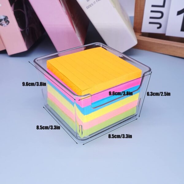 6 Pads Pop Up Sticky Notes with Lined 3×3 inch Refills,6 Bright Color Accordion Sticky Notes with Lines,Self-Stick Pads Easy to Post,z fold Sticky Notes,Clear Plastic Sticky Note Holder for Desk