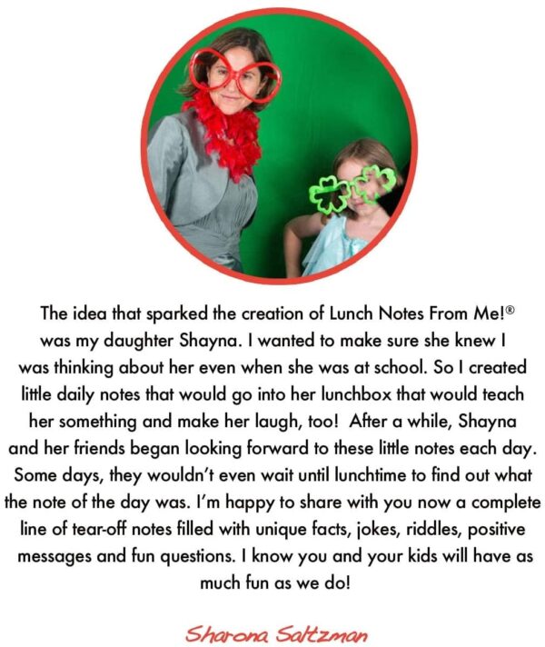 Notes From Me! Lunch Box Funnies Tear-Off Notes, 4″x4″, Colorful, 101 Count