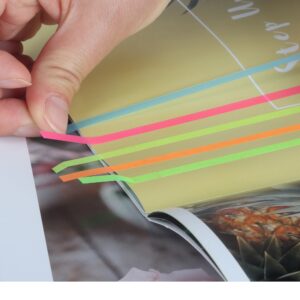 Pen + Gear Transparent Sticky Highlights, 0.2×5.5 Inch, Assorted Colors, 9 Pads