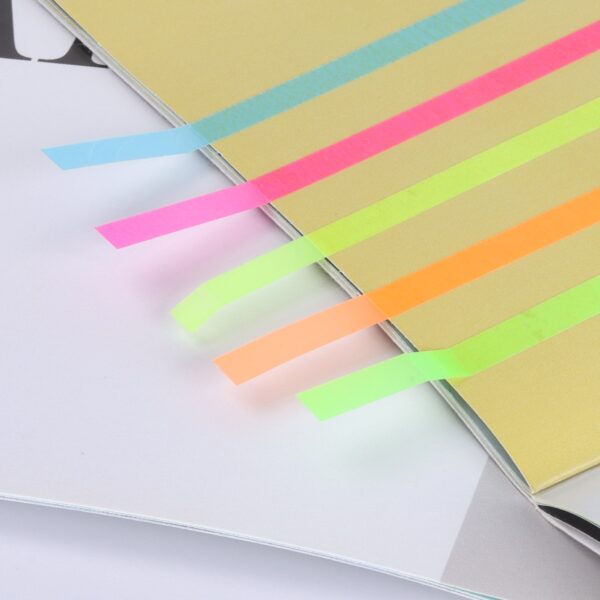 Pen + Gear Transparent Sticky Highlights, 0.2×5.5 Inch, Assorted Colors, 9 Pads