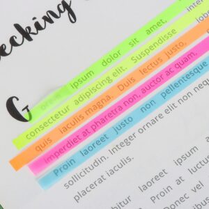 Pen + Gear Transparent Sticky Highlights, 0.2×5.5 Inch, Assorted Colors, 9 Pads