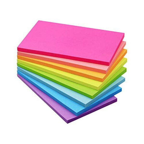 Winner Aura Sticky Notes 3×5 inch Bright Colors Self-Stick Pads 8 Packs 400 Sheets