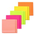 Skycase Sticky Notes Line, 10Pads Colored Sticky Notes, Padded Sticky Notes, Self-Adhesive Notes Line Colorful Post Memos for Office and Home