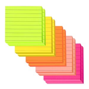 Skycase Sticky Notes Line, 10Pads Colored Sticky Notes, Padded Sticky Notes, Self-Adhesive Notes Line Colorful Post Memos for Office and Home