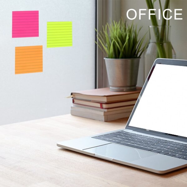 Skycase Sticky Notes Line, 10Pads Colored Sticky Notes, Padded Sticky Notes, Self-Adhesive Notes Line Colorful Post Memos for Office and Home