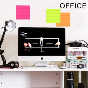 Skycase Sticky Notes Line, 10Pads Colored Sticky Notes, Padded Sticky Notes, Self-Adhesive Notes Line Colorful Post Memos for Office and Home