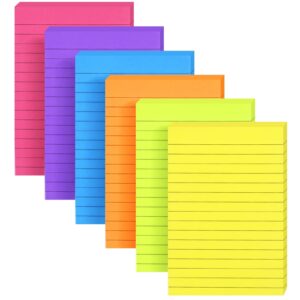 Skycase Sticky Notes Line, 10Pads Colored Sticky Notes, Padded Sticky Notes, Self-Adhesive Notes Line Colorful Post Memos for Office and Home