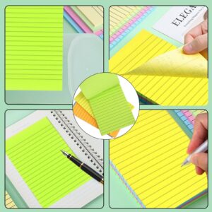 Skycase Sticky Notes Line, 10Pads Colored Sticky Notes, Padded Sticky Notes, Self-Adhesive Notes Line Colorful Post Memos for Office and Home