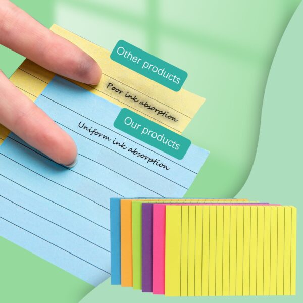 Skycase Sticky Notes Line, 10Pads Colored Sticky Notes, Padded Sticky Notes, Self-Adhesive Notes Line Colorful Post Memos for Office and Home