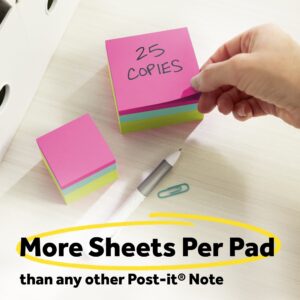 Post-it Notes Cube, 3 in. x 3 in., Bright colors, 400 Sheets, 1 Cube