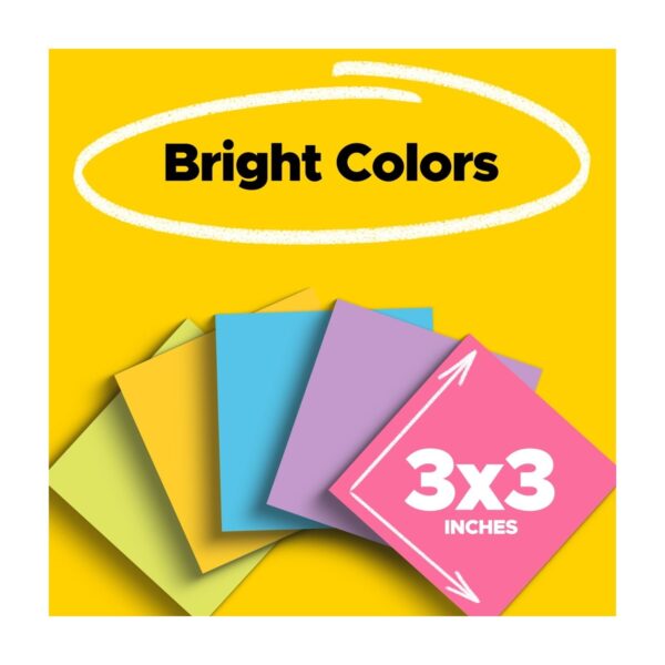 Post-it Notes, 3″ x 3″, Assorted Bright Colors, 16 Pads