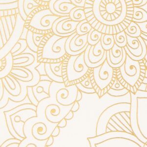 Hallmark Blank Notes (Gold Floral Mandala), Pack of 12