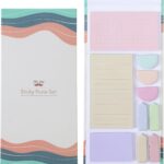 Mr. Pen Morandi Colors Sticky Notes Set with Tabs, Assorted Colors, 10 Pads, 400 Count