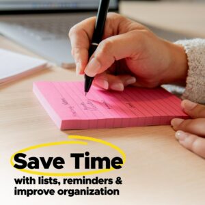Post-it Super Sticky Notes, 3 in. x 3 in., Supernova Neons, 12 Pads