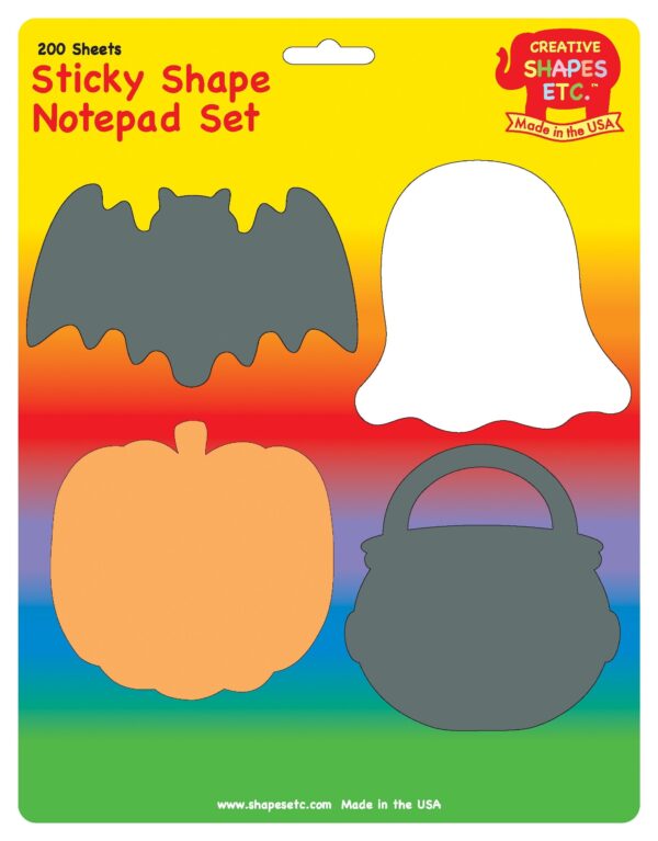 SHAPES ETC. Sticky Notepad Set – Halloween