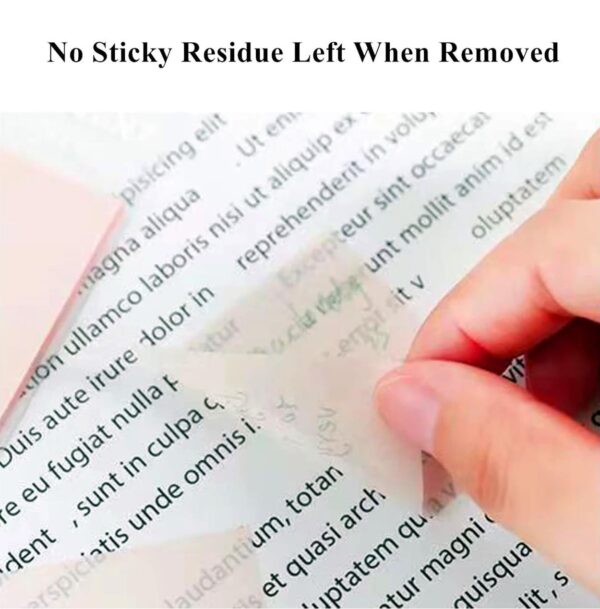 Transparent Sticky Notes Pads, Clear Sticky Notes 3″x 3″ for Books Message Reminder, Waterproof self-Adhesive Translucent Sticky Notes, 700Pcs