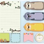 Sloth Sticky Notes Set Sticky Notepads 240 Sheets Book Notes for Sloth Lovers Kids Office School Friends Gifts Lazy Day Small Gifts