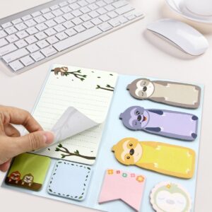 Sloth Sticky Notes Set Sticky Notepads 240 Sheets Book Notes for Sloth Lovers Kids Office School Friends Gifts Lazy Day Small Gifts