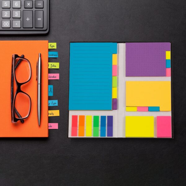 Better Office Products Dotted and Blank Variety Sticky Notes, 4″ x 5.8″, Assorted, 410 Pieces