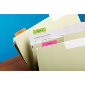 Post-it Tabs, 2″ Wide, 4 Assorted Bright Colors, 6/Color, 24 Tabs