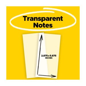 Post-it Transparent Note, 2 7/8 in. x 5 7/8 in., 24 Pads