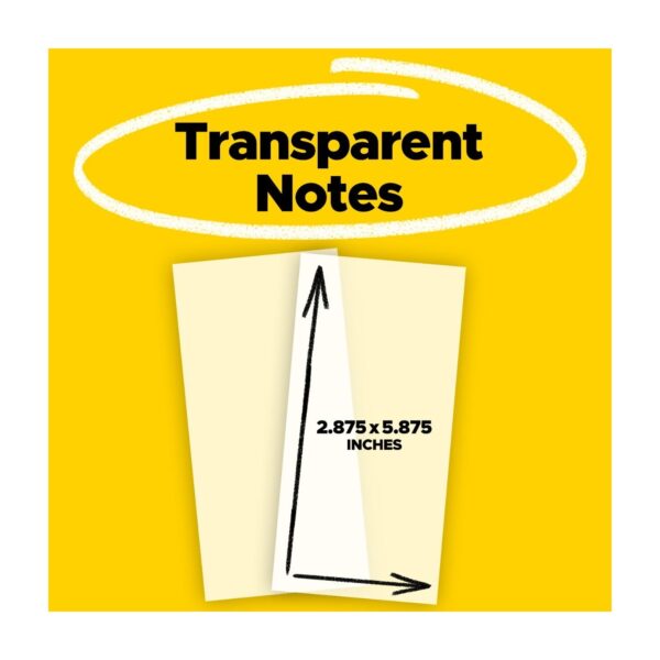 Post-it Transparent Note, 2 7/8 in. x 5 7/8 in., 24 Pads