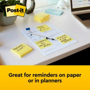 Post-it® Notes, 3 in. x 3 in., Canary Yellow, 12 Pads/Pack - Image 5