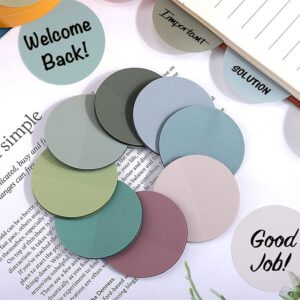 NOGIS Transparent Sticky Notes, 400Pcs Morandi Cute Round Clear Sticky Tabs, Translucent Book Markers Page Flags Stickers, Bible Journaling Accessories Aesthetic Office Study Supplies
