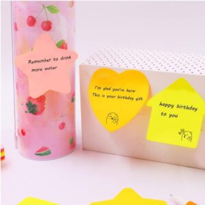 RETON 12Pcs Sticky Notes, Bright Colors Self-Stick Pads, 6 Different Shapes Super Sticking Power Memo Pads, Strong Adhesive,100 Sheets/Pad for Home Office Meeting Notebook(76mm x 76 mm)