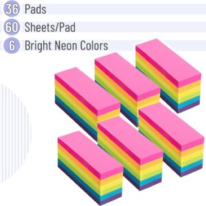Mr. Pen- Sticky Notes, 1×3 Inch, 2160 Sheets, Bright Colors, Small Sticky Notes