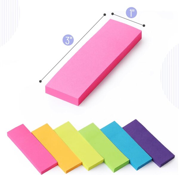 Mr. Pen- Sticky Notes, 1×3 Inch, 2160 Sheets, Bright Colors, Small Sticky Notes