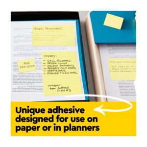 Post-it Notes, 3 in x 3 in, Canary Yellow, 4 Pads/Pack
