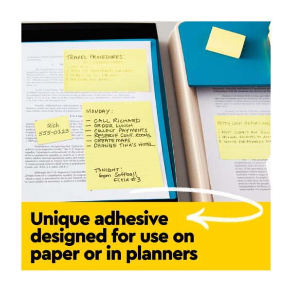 Post-it Notes, 3 in x 3 in, Canary Yellow, 4 Pads/Pack