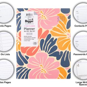 See it Bigger Monthly Planner Large (8.5″ x 11″) Pink Floral, 2 year, APR 2025-Mar 2027 - Image 3
