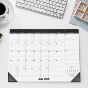 Nekmit Desk Calendar 2025-2026, Desk Pad Calendar 14" x 11", Black - Image 3