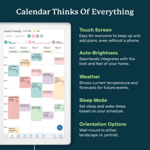 Skylight 15 inch All-in-One Touchscreen Family Calendar and Chore Chart Wall Calendar, White - Image 14