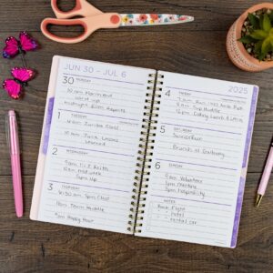 See it Bigger Monthly Weekly Planner Medium (6″ x 8.5″) Blue Floral, 15 month, Apr 2025-Jun 2026 - Image 6
