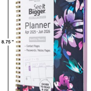 See it Bigger Monthly Weekly Planner Medium (6″ x 8.5″) Blue Floral, 15 month, Apr 2025-Jun 2026 - Image 7