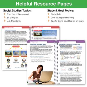 Global Datebooks Dated Middle School or High School Student Planner for Academic Year 2025-2026 Includes Ruler/Bookmark and Planning Stickers (Block Style - 5.5"x8.5" - Doodles) - Image 6